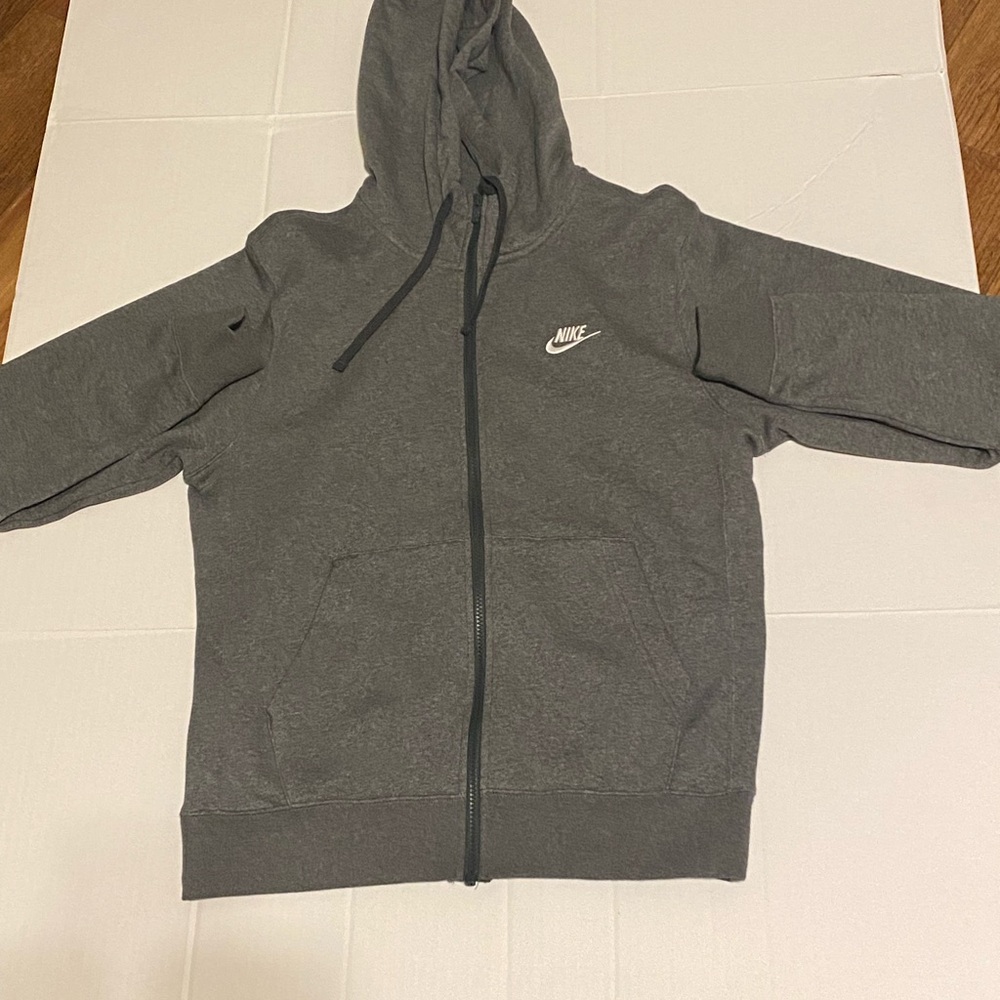 Nike Sportswear Fleece Full Zip Hoodie Sz Small Men's BV2645-071 Gray